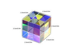 Cubo de cristal prisma arcoíris - Vidrio pulido de seis caras para efectos de color
