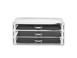 Caja De Almacenamiento De Joyas De Nogal Negro Con Ventana Ovalada De Acrílico Para Anillos Y Pendientes.