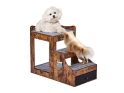 Cama Elevada Para Animales Con Escaleras Y Ventana 3 En 1 830x450x675 Mm En Tejido Antideslizante Tekmaquinas