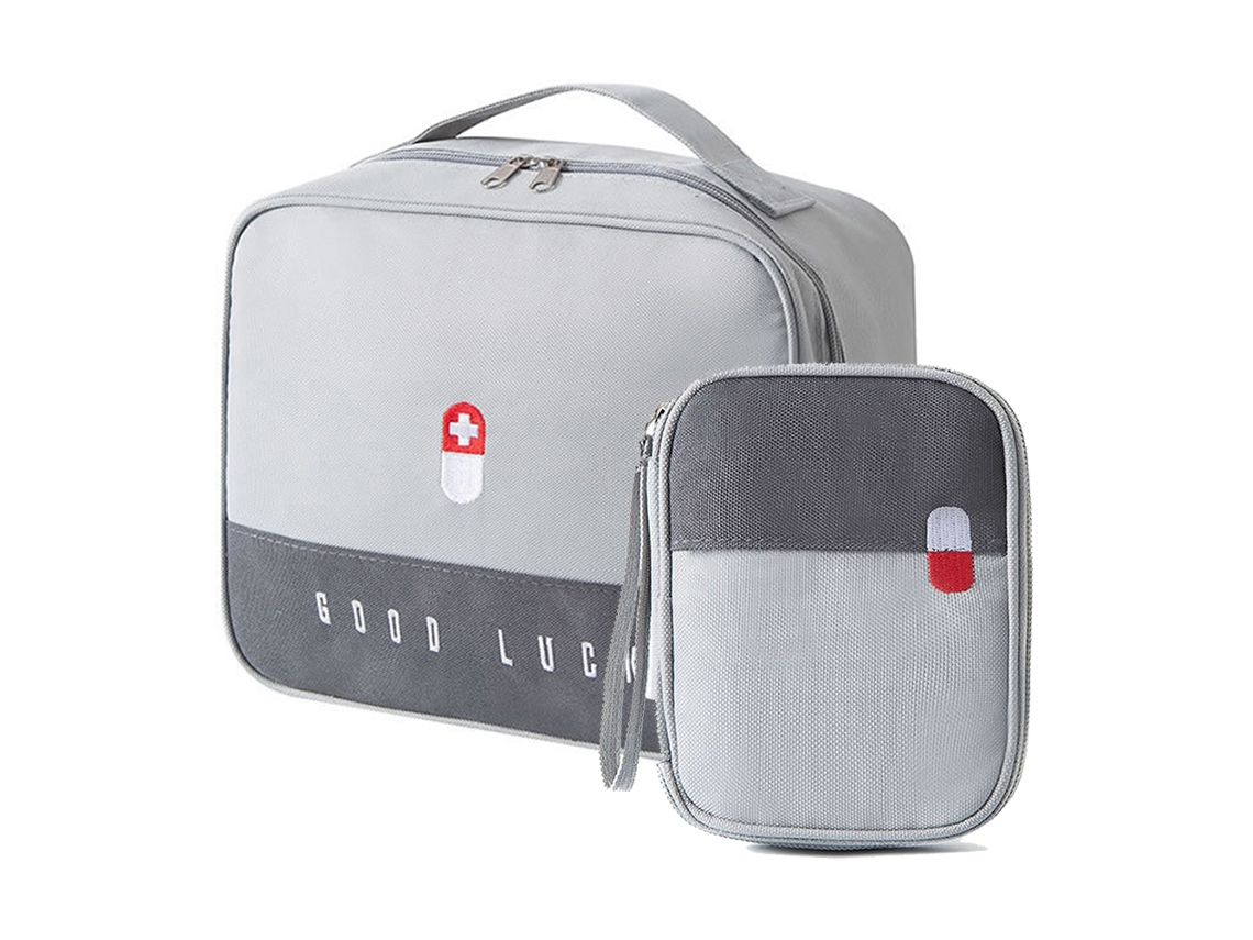 Caja de Almacenaje Guardar Medicamentos Impermeables NEVEANCE Gris (25x20x13cm)