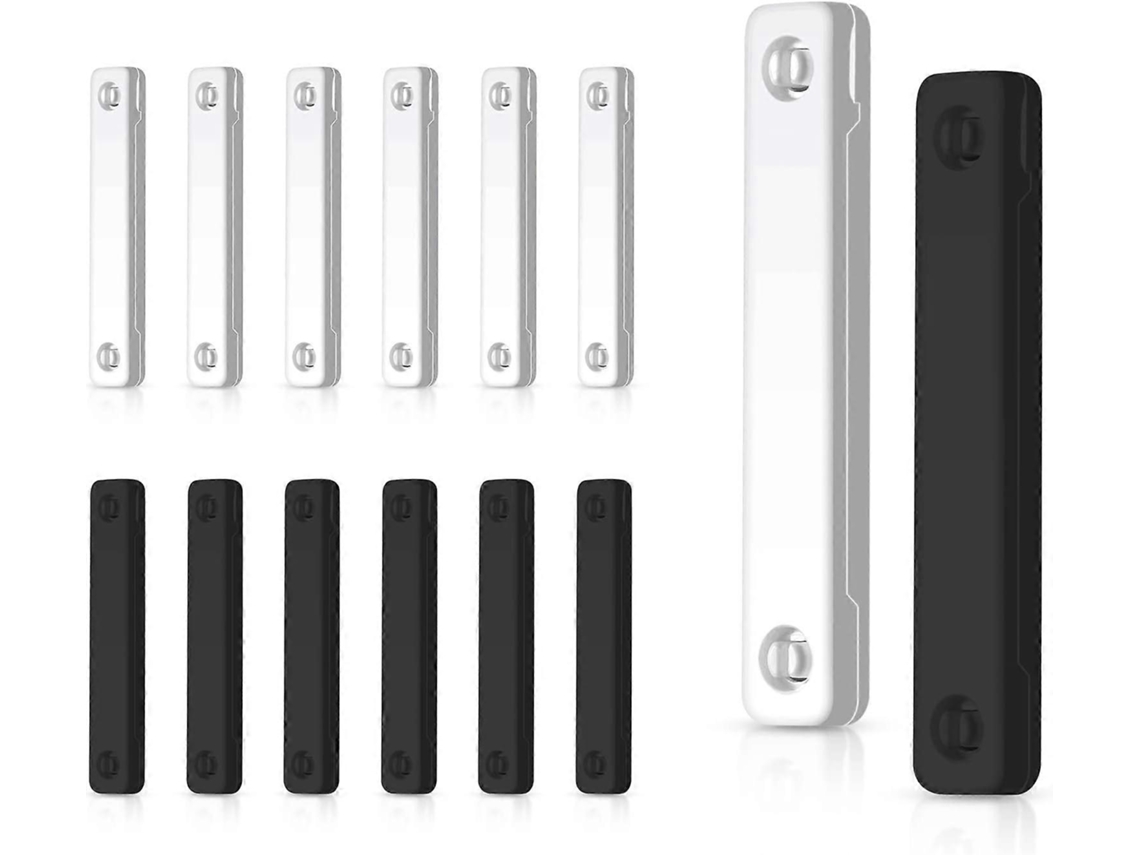 Rebe-12 Piezas Clips Autoadhesivos Para Mosquiteras De Ventana Con Tira Magnética Color Blanco Y Negro
