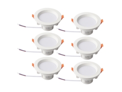 2026-foco De Techo Led 9w 6000k Con Sensor Radar Inteligente 90-265v Para Pasillo Balcón Escaleras 6 Piezas