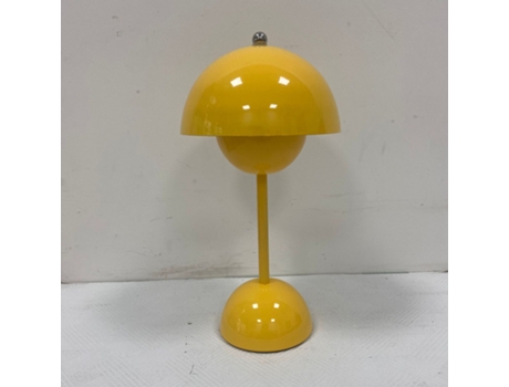 Lámparas de mesa LED recargables con forma de capullo de seta amarillo