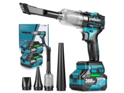 Soplador eléctrico inalámbrico, soplador de nieve de 1200 W, con doble función de succión y soplado, incluye 2 baterías. Yofidra