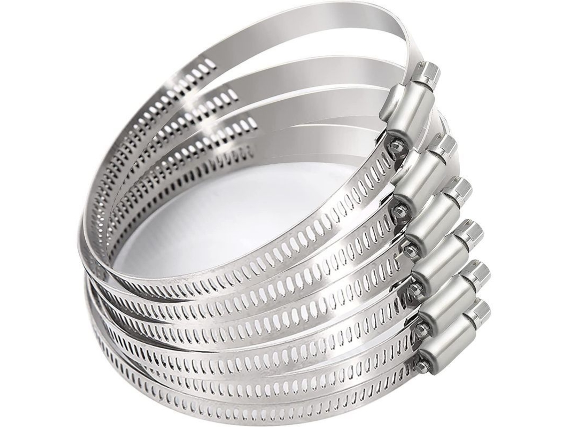 Abrazadera De Manguera Ajustable De 3 Pulgadas, Acero Inoxidable 304, 6 Unidades, Engranaje Helicoidal De 59-82 Mm