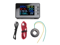 Voltímetro Y Amperímetro Digital De Ca Con Pantalla Lcd, Probador Multifuncional, Transformador Cerrado De 100 A