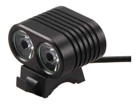 Faro de bicicleta recargable Faro de bicicleta impermeable y luz trasera Fácil de montar. Se adapta a bicicletas -ENZONS negro