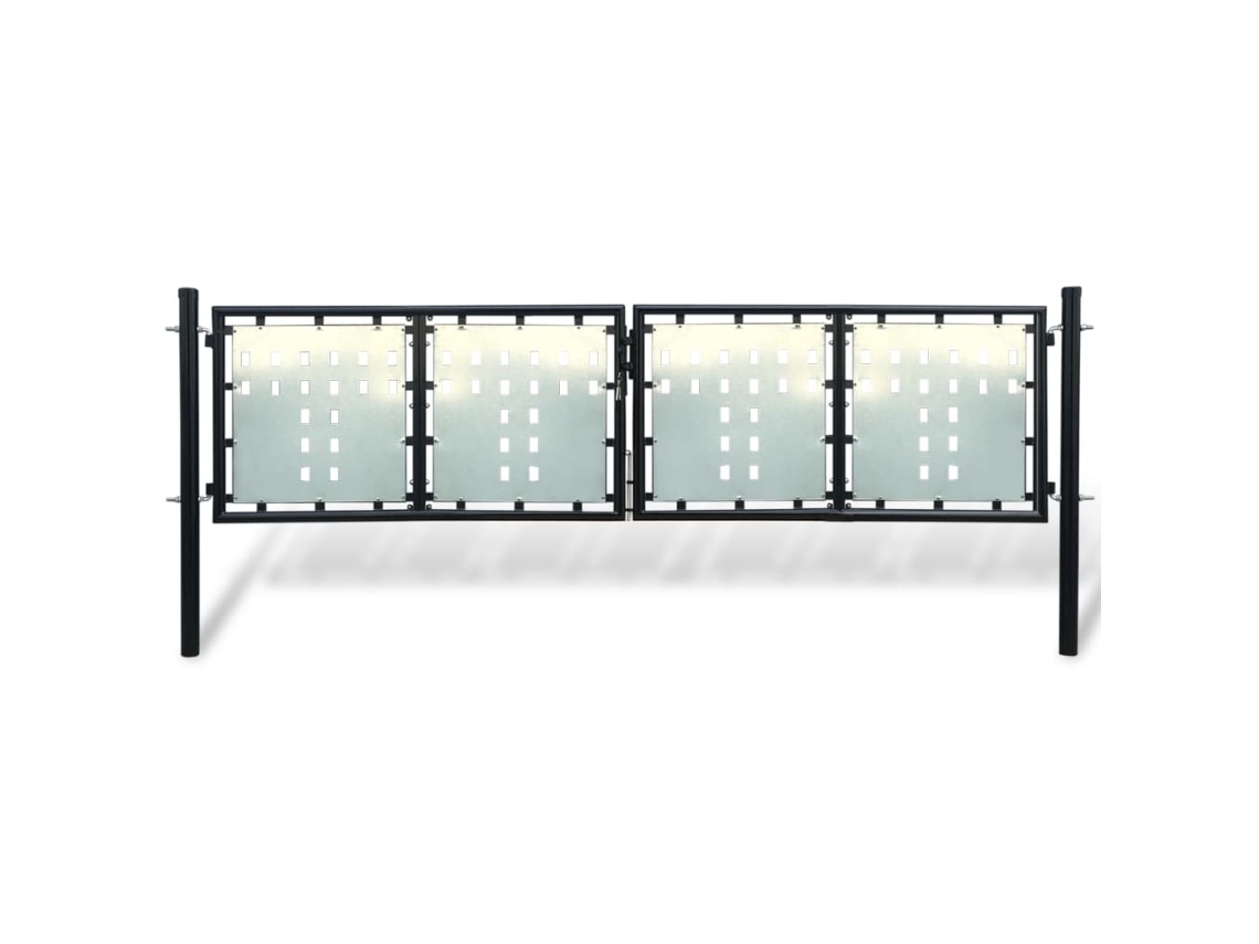 Verja jardín VIDAXL Negro Acero (300x125cm)