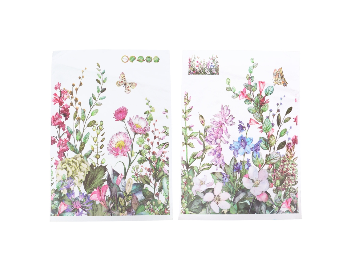 Pegatinas autoadhesivas de PVC con diseño de plantas y flores | MARK