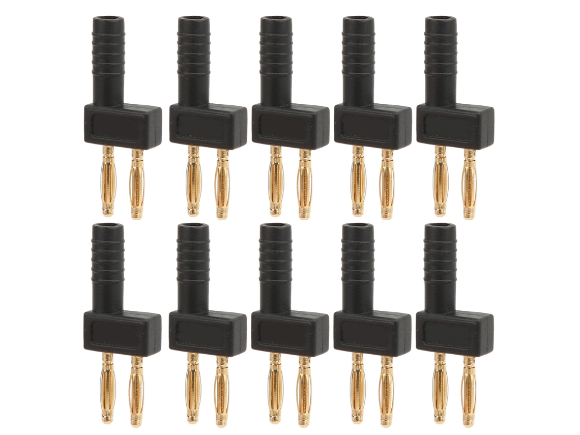 10 Unidades De Conectores Banana De Doble Fila De 2 Mm, Chapados En Oro Y Galvanizados Para Conexión Rápida De Equipos Eléctricos.