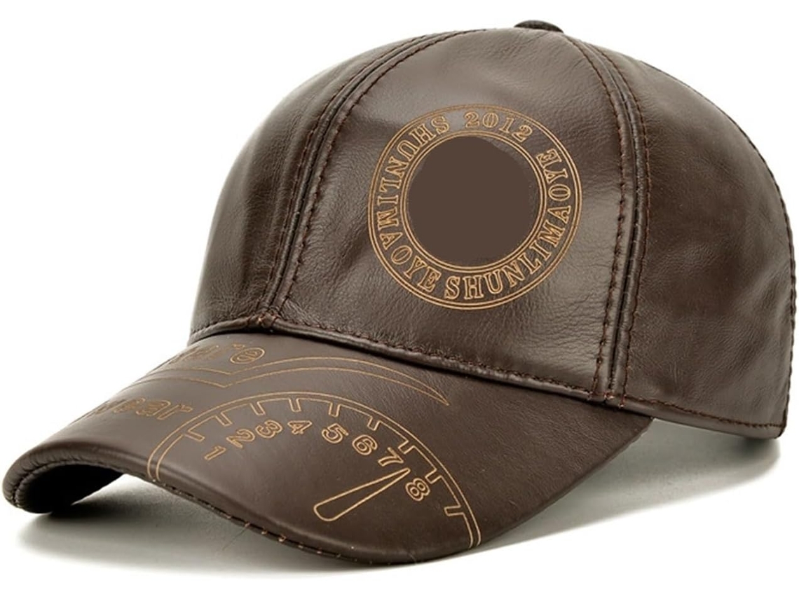 Gorra De Béisbol De Cuero Genuino De Vaca Para Hombre, Gorra Informal, Otoño-invierno, Protectora.