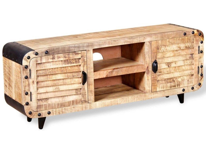 Vidaxl Mueble Para la tv mesa del televisor madera mango rugosa 120x30x50 cm art planet 120x30x50cm