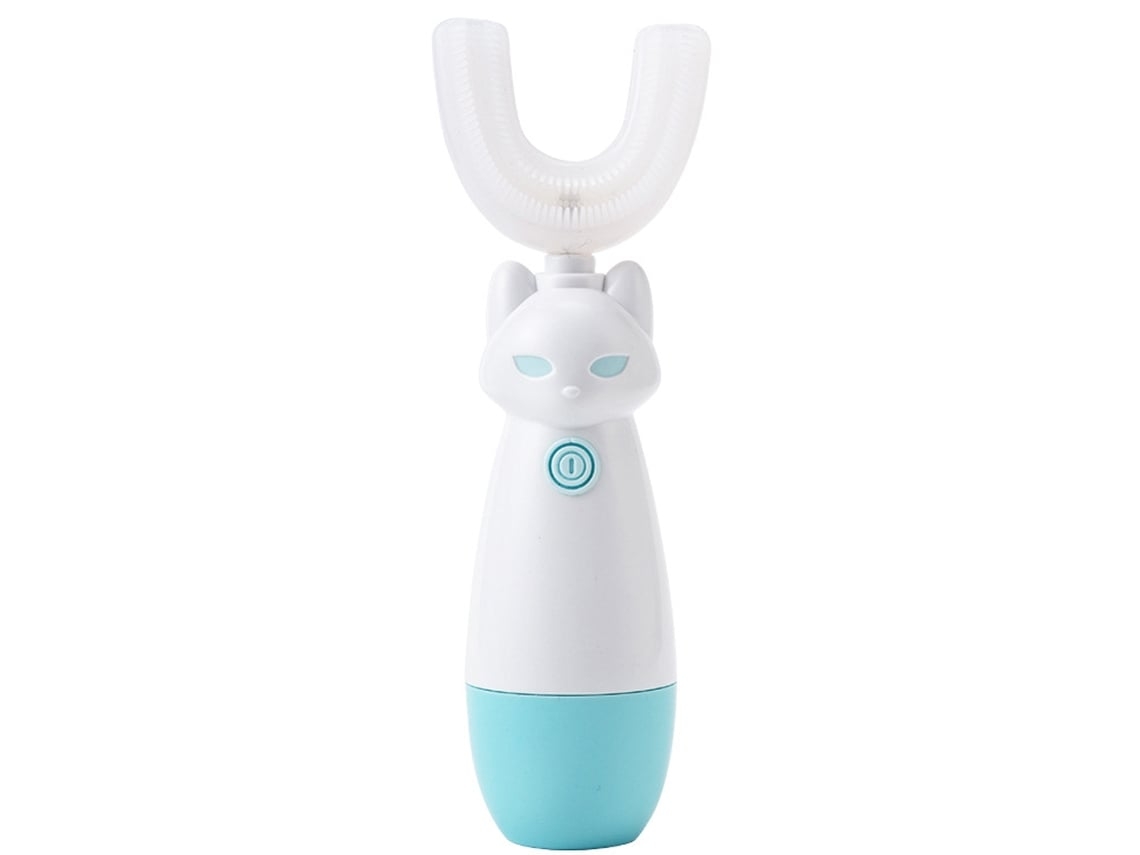 Cepillo de dientes eléctrico para niños, con diseño en forma de U y limpieza ultrasónica automática de 360°.