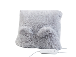 Almohadilla eléctrica Capurso lavable 100W Felpa 40x40x10 cm - Gris [en.casa]