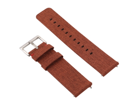 Correa de reloj de lona de moda simple para Fitbit Versa/Versa 2 (marrón)