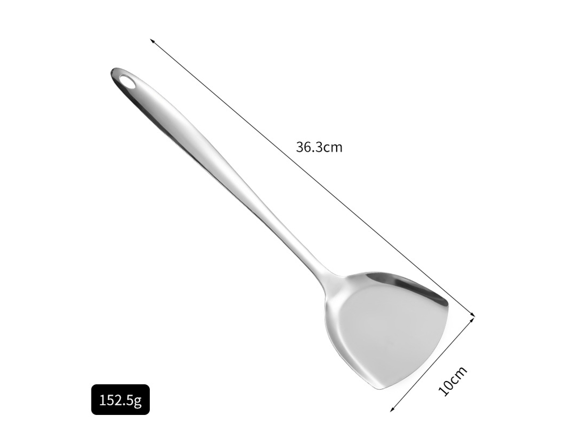 Juego De 4 Utensilios De Cocina De Acero Inoxidable, Incluye Espátula, Colador Y Cucharón.