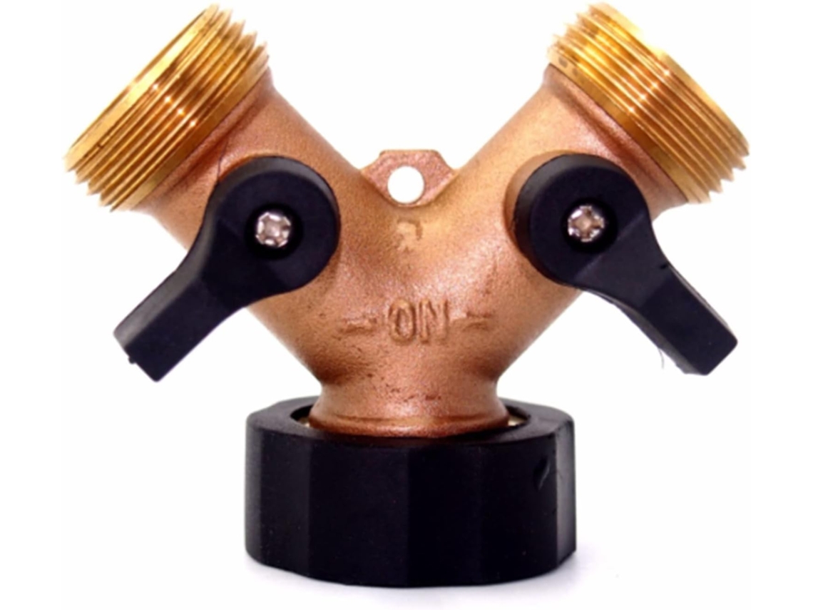Conectores Hembra De Latón 3/4" Divisor Agua Grifo 2 Vías Latón
