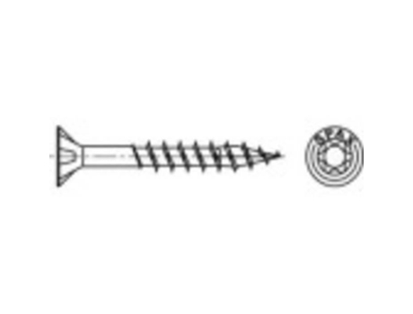 SPAX r 88091 senkkopf/t-star tg 191010500603 tornillo avellanado 5 mm 60 mm perfil torx acero galvanizado estañado 10