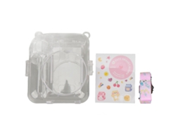 Estuche rígido para cámara instantánea con correa, estuche protector transparente para cámara de PC y videocámara instantánea.