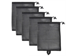 Bolsa para guardar ropa interior, bolsa de compras de malla negra, bolsa de algodón ecológica plegable, paquete de 5 unidades.