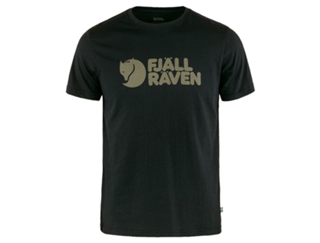 Camiseta de Hombre FJÄLLRÄVEN Logo Negro (S)