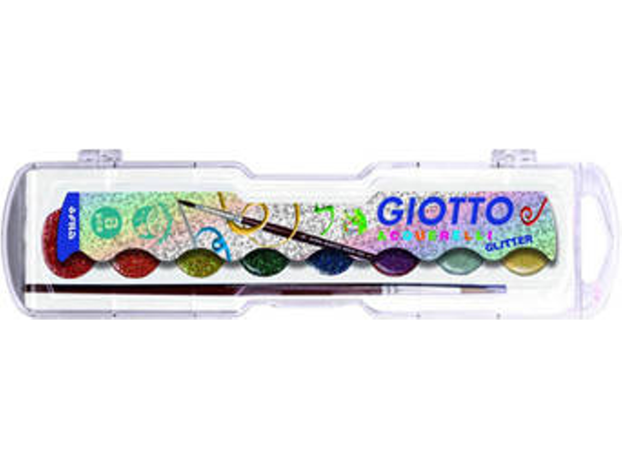 Caja de 8 Acuarelas GIOTTO Glitter Multicolor