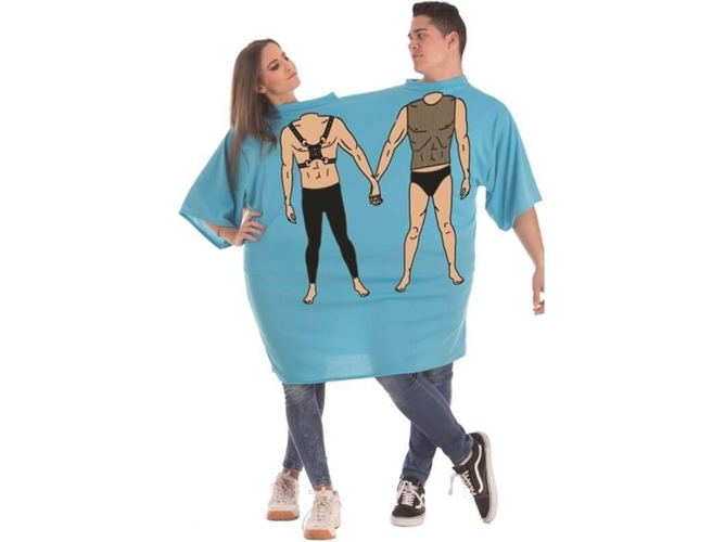 Disfraz Unisex DISFRAZZES Camiseta Disfraz Doble Sado (Talla: Talla Universal)