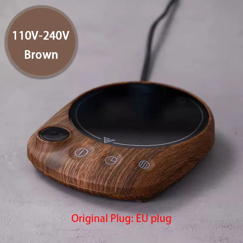 (marrón Estándar Europeo, Sin Taza) Placa Eléctrica Inteligente Para Calentar Bebidas De 200 W, 5 Niveles De Temperatura Ajustables