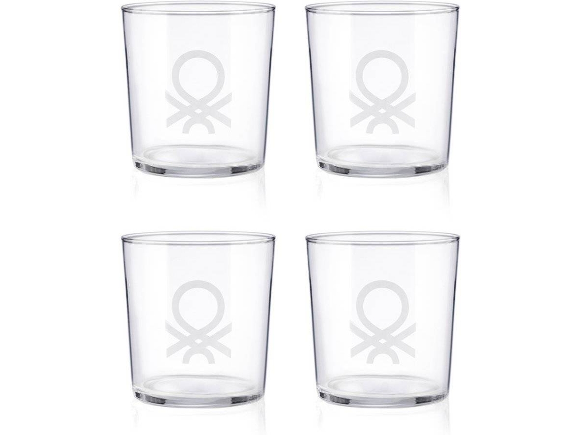 Set 4 Vasos de Agua BENETTON (Transparente 22 x 16 cm)