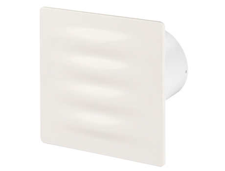 Ventilador extractor VERTICO con temporizador de 100 mm Crudo ABS Panel frontal Ventilación de pared y techo AWENTA