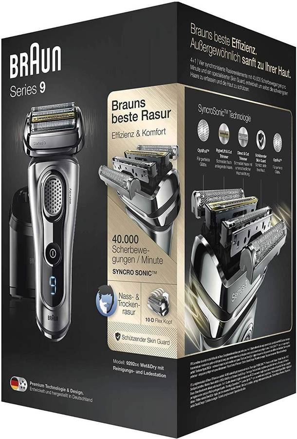 Afeitadora BRAUN 9292CC Shaver (Autonomía 50 min - Mixto)