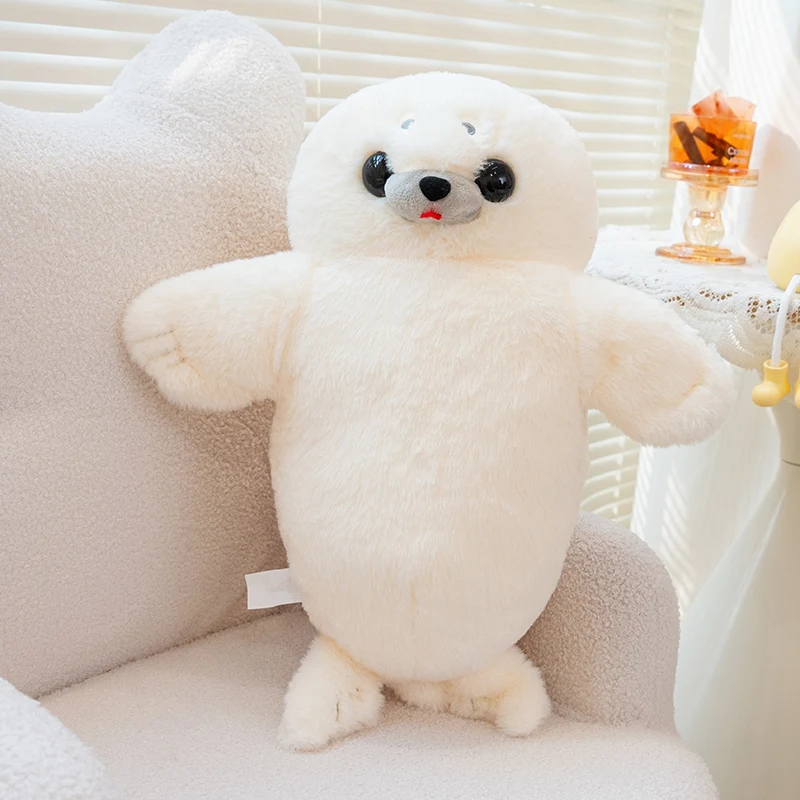 (amarillo Claro, 35 Cm) Lindo Peluche De Foca De Anime De Dibujos Animados Realista.