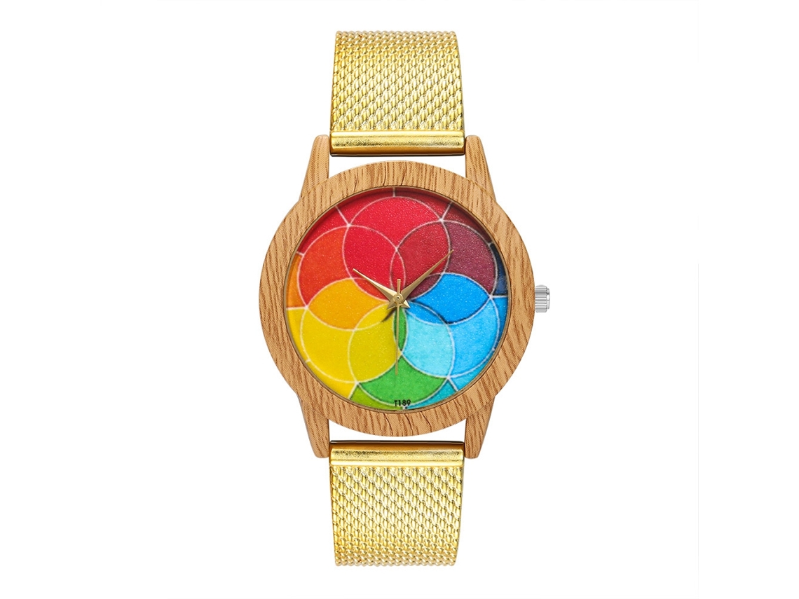Reloj De Cuarzo Para Hombres Y Mujeres Con Correa De Silicona O Malla, Oro