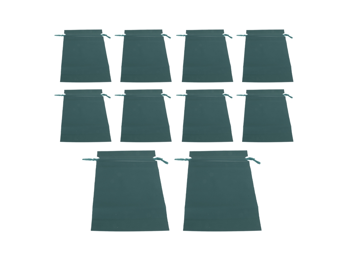 Paquete de 10 bolsas de almacenamiento plegables, impermeables, lavables, resistentes y duraderas con cordón para viajes escolares.
