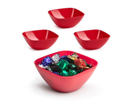 Juego de 4 Tazas PLASTIC FORTE (20 x 20 x 8 cm - Plástico - Multicolor)