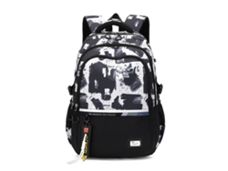 Mochila informal HALINUIA para adolescentes con diseño de grafiti, 49 cm, nailon Oxford, repelente al agua.