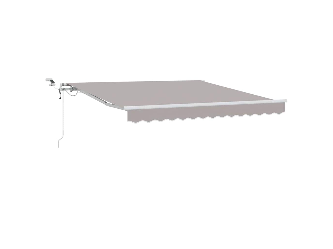 Maison Exclusive - Toldo Retráctil Gris Claro 300 X 250 Cm Poliéster Y Metal