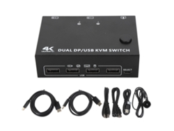 Baoj-2026novoswitch Kvm Displayport Com 2 Monitores Dúbios 8k 2x2
