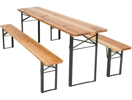 Conjunto de Jardín TECTAKE (Marrón - Madera - 177x46x77 cm)