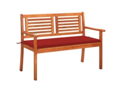 Banco VIDAXL Rojo Madera (120x60x89 cm)