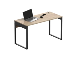 Escritorio Mesa De Ordenador Oficina Estudio, Patas Estructura Metálica Industrial 76x135x60cm Briebe Smuk Madera
