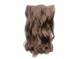 Extensiones De Pelo Clip-in Onduladas Largas Marrón Claro Para Mujer, Premium Material, Trimmable, Realistas