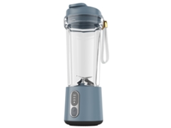 Exprimidor de frutas Eifson de 4000 mAh, 180 W, USB, 4 cuchillas, vaso de jugo de doble uso (gris)