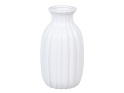 Maceta 14,5 x 14,5 x 27,5 cm Cerámica Blanco
