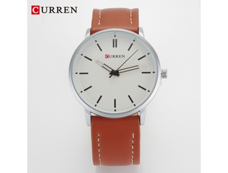 Relojes para Hombres Relojes de Pulsera de Cuarzo para Hombres de Negocios Reloj analógico Casua con Banda de Cuero para Hombres-Blanco LUUCOZK