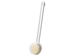 Cepillo de baño de mango largo para cabello suave, ideal para exfoliar productos de baño.
