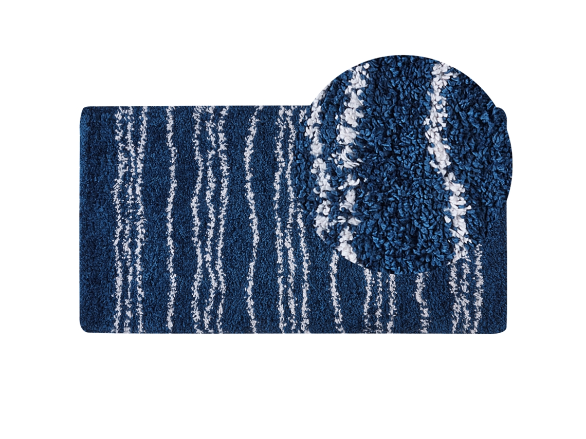 Alfombra BELIANI Tashir de Polipropileno Azul 80x150