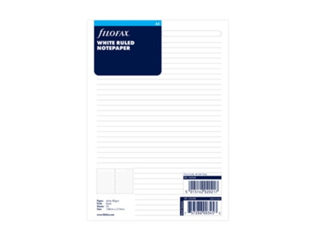 Organizador FILOFAX A5 25 Hojas Papel Rayado