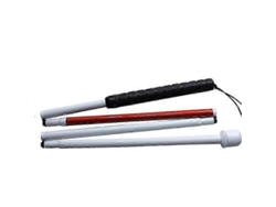 Bastón blanco, bastón para ciegos, bastón plegable de aleación de aluminio de 127 cm con 4 secciones, para personas ciegas.
