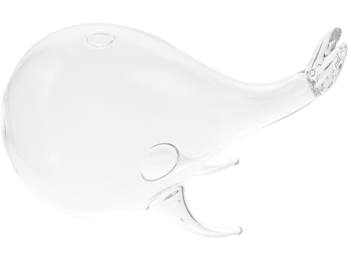 Recipiente De Vidrio, Diseño Sencillo, Jarrón De Vidrio Con Forma De Ballena Para Flores Cortadas.